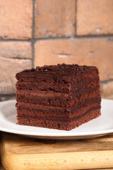 Chocolate layer cake.