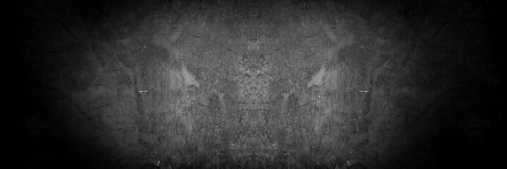 Fototapeta premium Old wall texture cement dark black gray background abstract grey color design are light with white gradient background.