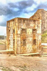 Cube of Zoroaster, Naqsh-e Rostam necropolis, Fars province, Iran.