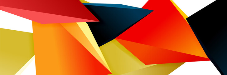 Triangle mosaic abstract background, 3d triangular low poly shapes. Geometric vector illustration for covers, banners, flyers and posters and other