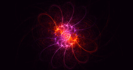 Naklejka premium 3D rendering abstract mandala fractal background