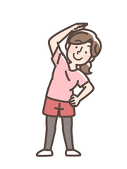 ストレッチする女性