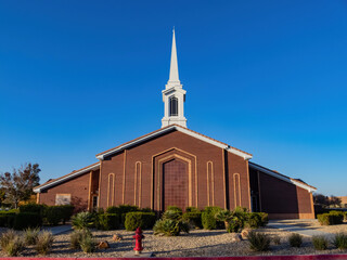 Sunny view of The Church of Jesus Christ of Latter day Saints