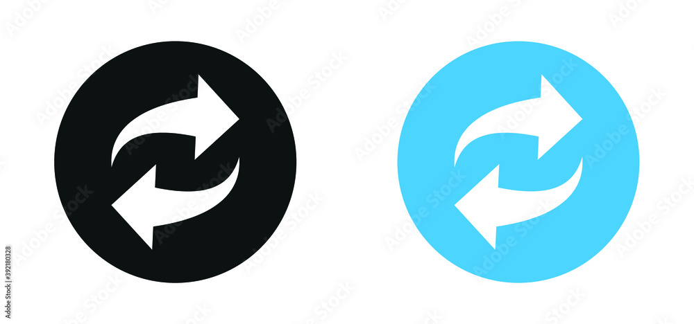 Poster exchange icon, Sync Arrows, double reverse arrow, replace icon, Repetitive process icon