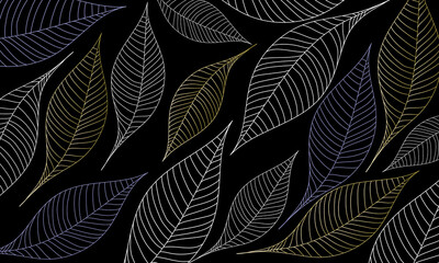 seamless background with leaves place for your text	
