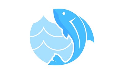 Jump fish in the sea illustration vector