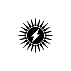 Solar energy icon isolated on white background