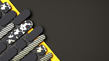 modern background for text black and wellow colors background concept 3d render image
