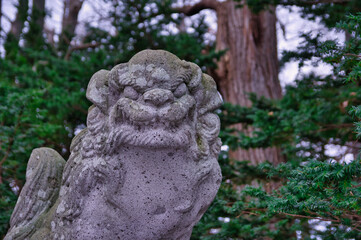 秋の終わり、冬の到来　北海道留萌神社