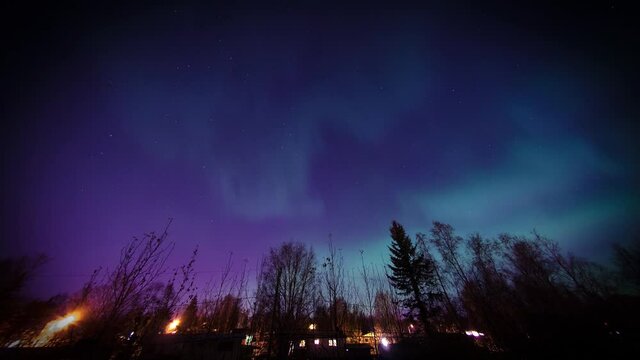 Aurora over Anchorage, Alaska