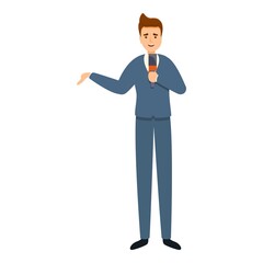 Professional broadcast reportage icon. Cartoon of professional broadcast reportage vector icon for web design isolated on white background