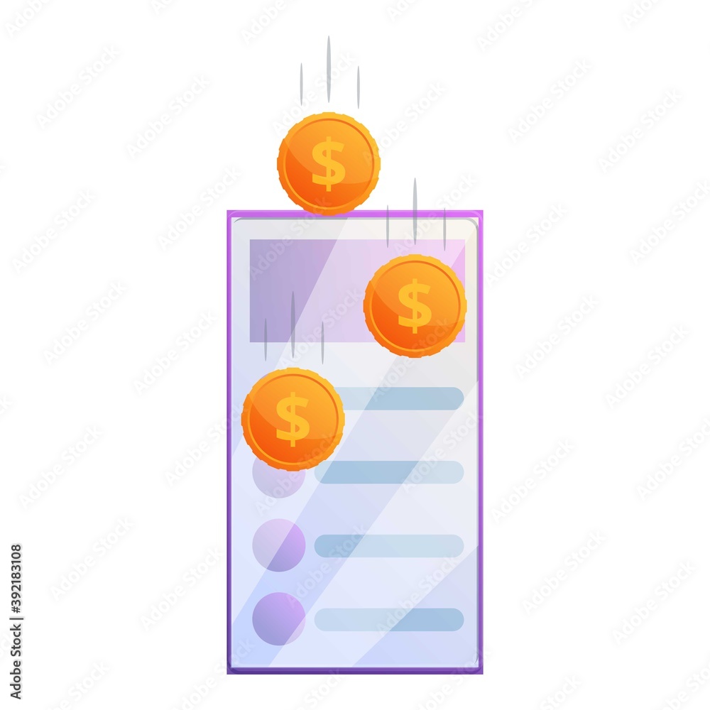 Poster data monetization icon. cartoon of data monetization vector icon for web design isolated on white ba