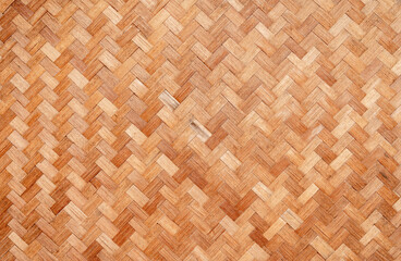 Handcraft of bamboo weave texture for background.