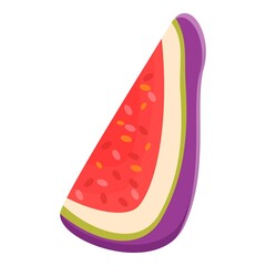 Sweet fig icon. Cartoon of sweet fig vector icon for web design isolated on white background