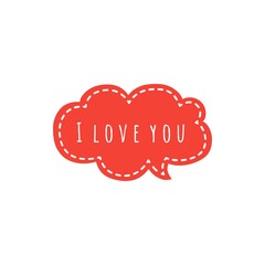 ''I love you'' Quote Lettering