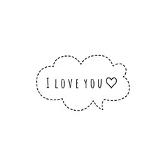 ''I love you'' Quote Lettering