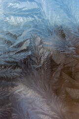 Frosty pattern on window glass