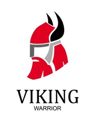 Obraz premium logo, illustration, icon, sign, design, symbol, vector, art, business, company, ancient, antique, art, battle, creative, design, emblem, eps, face, head, helmet, hero, history, horn, horned