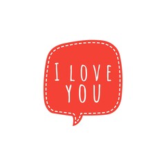 ''I love you'' Quote Lettering