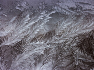 Frosty pattern on window glass