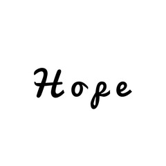 ''Hope'' Word Illustration