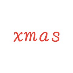''Christmas'' Word Lettering Illustration