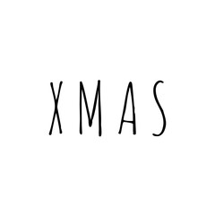 ''Christmas'' Word Lettering Illustration