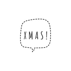 ''Christmas'' Word Lettering Illustration