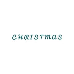 ''Christmas'' Word Lettering Illustration