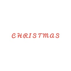 ''Christmas'' Word Lettering Illustration