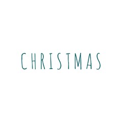 ''Christmas'' Word Lettering Illustration