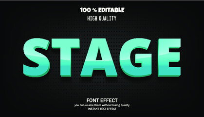 stage text effect. editable font