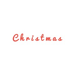 ''Christmas'' Word Lettering Illustration
