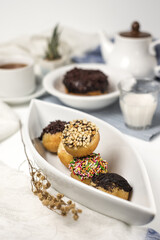Mini Baked Donuts with Sweet Sprinkles