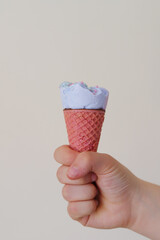 ice cream in hand