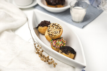Mini Baked Donuts with Sweet Sprinkles