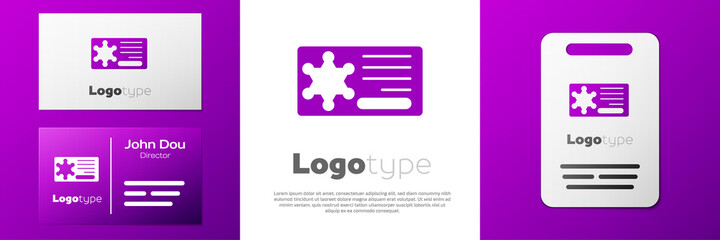 Logotype Police badge icon isolated on white background. Sheriff badge sign. Logo design template element. Vector.