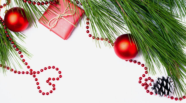 New Year's background beads in the form of a heart