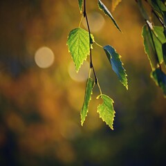 Obraz premium Autumn. Beautiful colorful leaves on trees in autumn time. Natural seasonal color background.