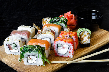 Sushi. Rolls. Nigiri. Maki. Sushi Set
