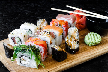 Sushi. Rolls. Nigiri. Maki. Sushi Set