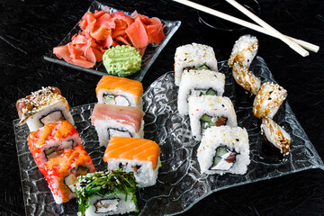 Sushi. Rolls. Nigiri. Maki. Sushi Set