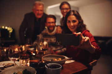 Making memories during Christmas dinner
