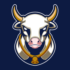 cow head vector illustration design