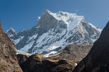 Machapuchare in Himalayas, Nepal
