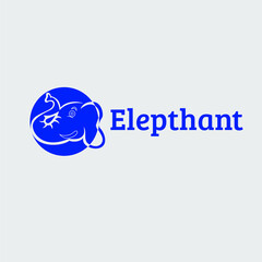 Elephant head logo concept design vector