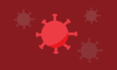 Corona virus, this illustration graphic of red corona virus is very suitable for use of content about covid - 19 or something else about covid - 19