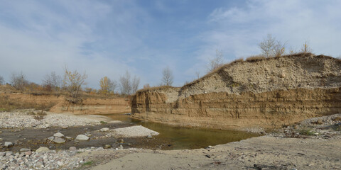 Source of the Nalchik river, beautiful panorama.