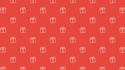 Gift box pattern wallpaper. Gift box symbol.