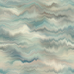 Seamless abstract wave pattern. Vivid degrade blur ombre radiant surreal blurry saturated digital wavy ocean water seamless repeat raster jpg swatch. Soft gentle subtle fuzzy soft out of focus blobs. © NinjaCodeArtist